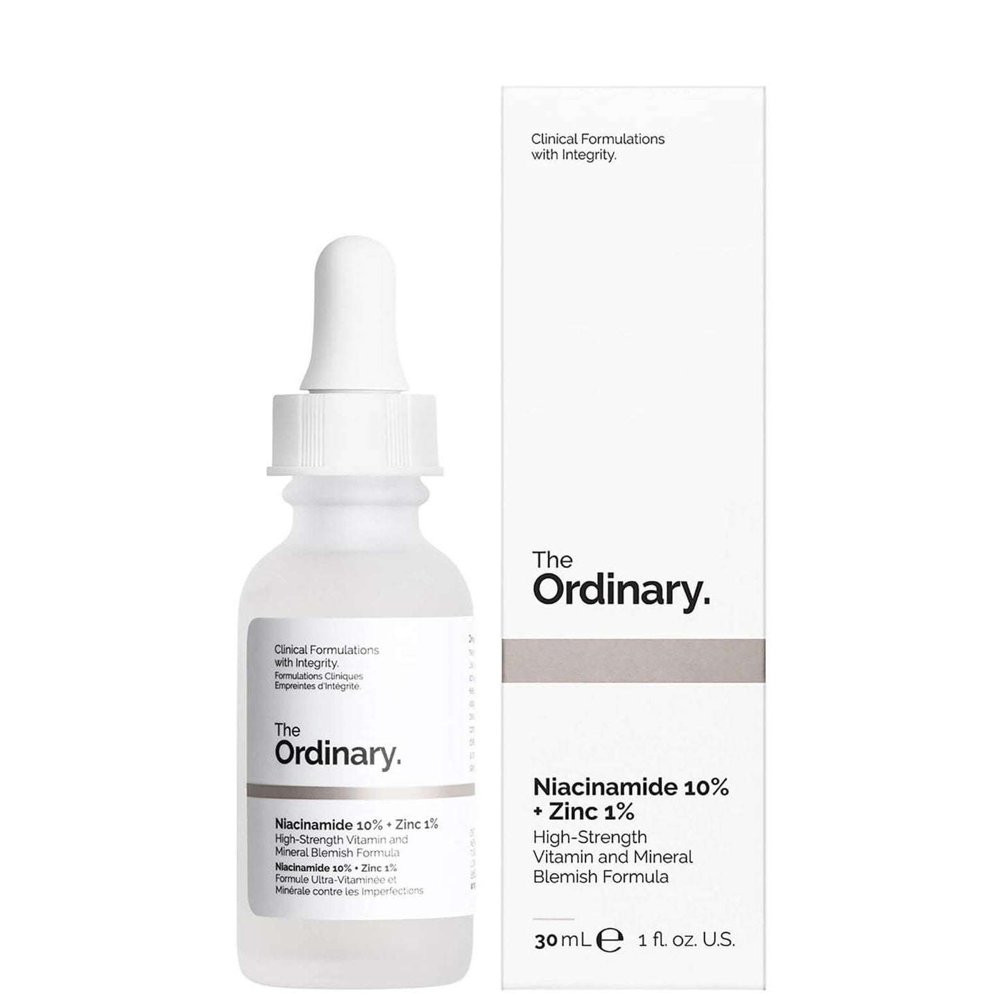 Сироватка для проблемної шкіри The Ordinary Niacinamide 10% + Zinc 1%