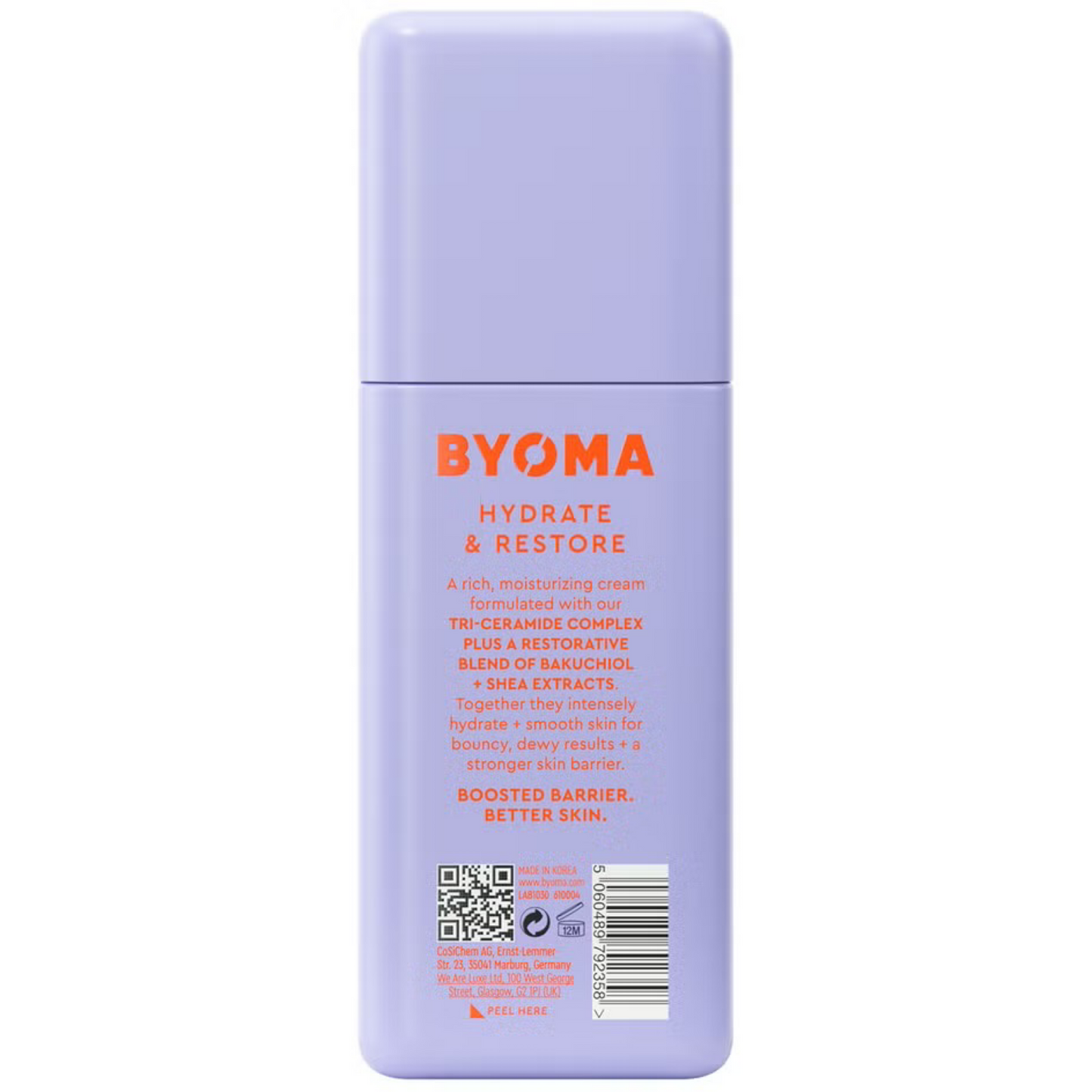 Насичений крем для зволоження та відновлення шкіри BYOMA Moisturising Rich Cream