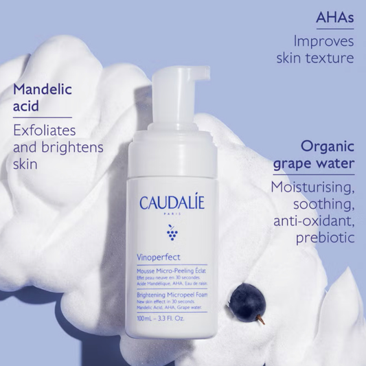 Очищуюча пінка для обличчя Caudalie Vinoperfect Brightening Micropeel Foam