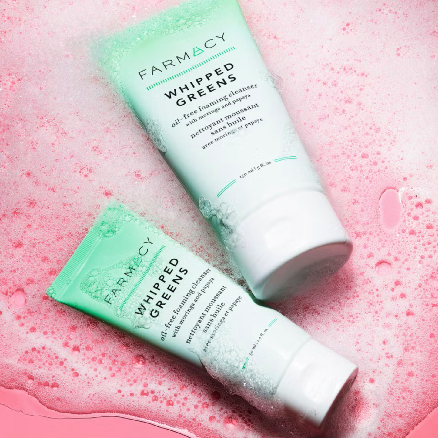 Очищаючий гель Farmacy Whipped Greens Oil-free Foaming Cleanser 50мл