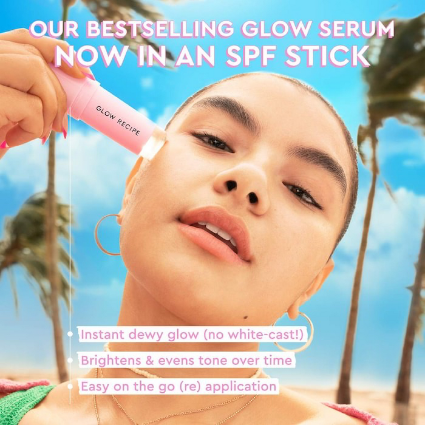 Сонцезахисний бальзам у форматі стіку Glow Recipe Watermelon Glow Dew Balm Sunscreen Stick SPF 30