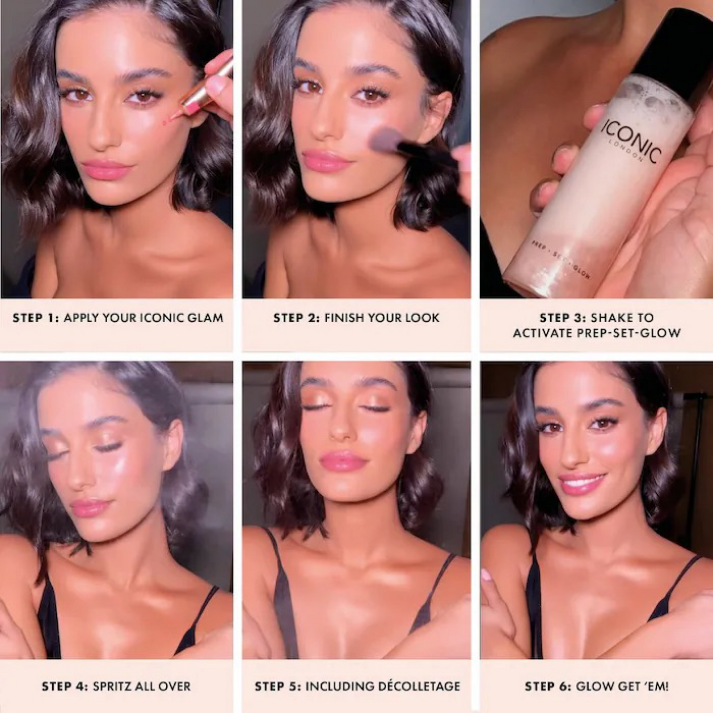 Закріплюючий спрей з сяючим фінішем Iconic London Prep-Set-Glow Setting Spray