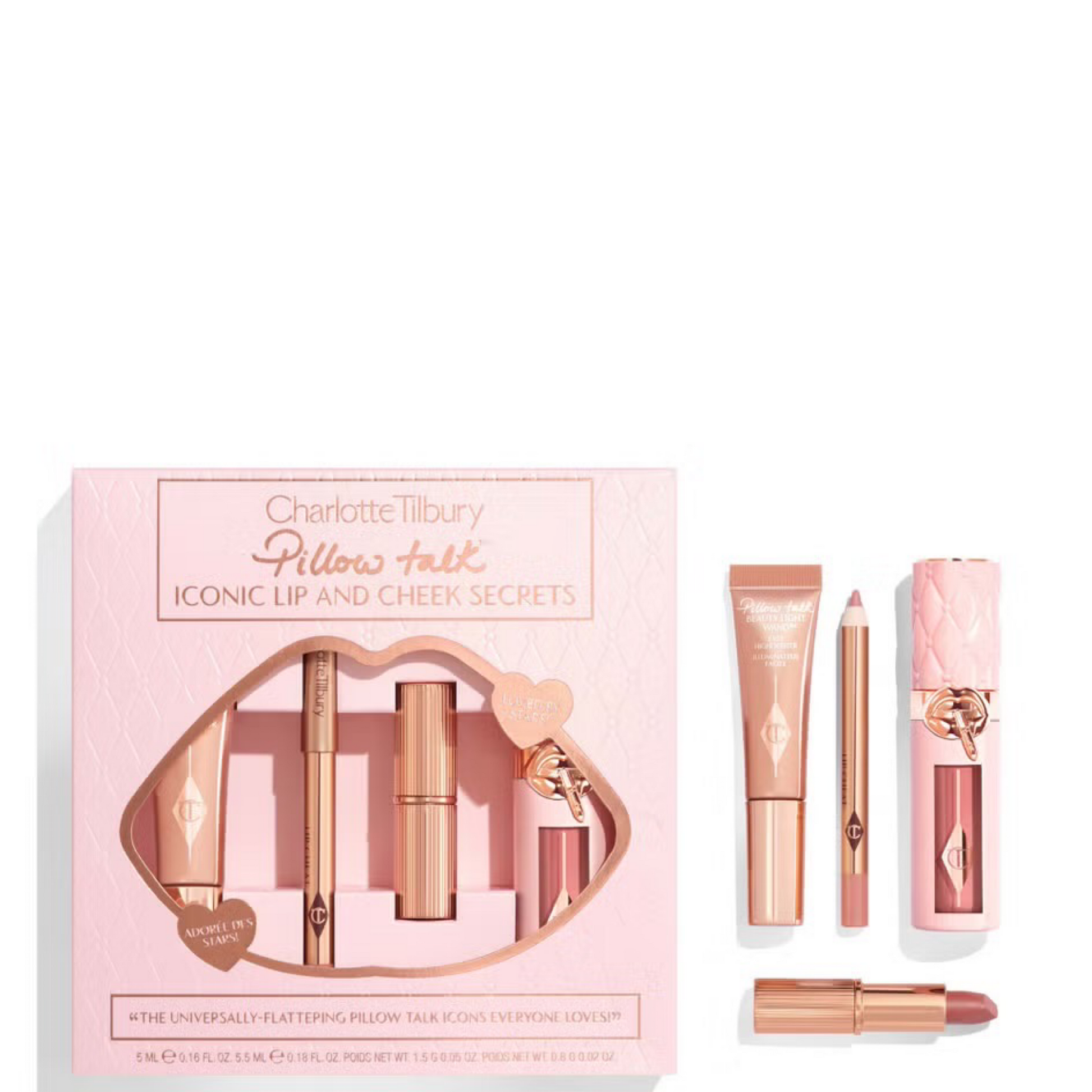 Набір для губ та щік Charlotte Tilbury Pillow Talk Iconic Lip And Cheek Secrets