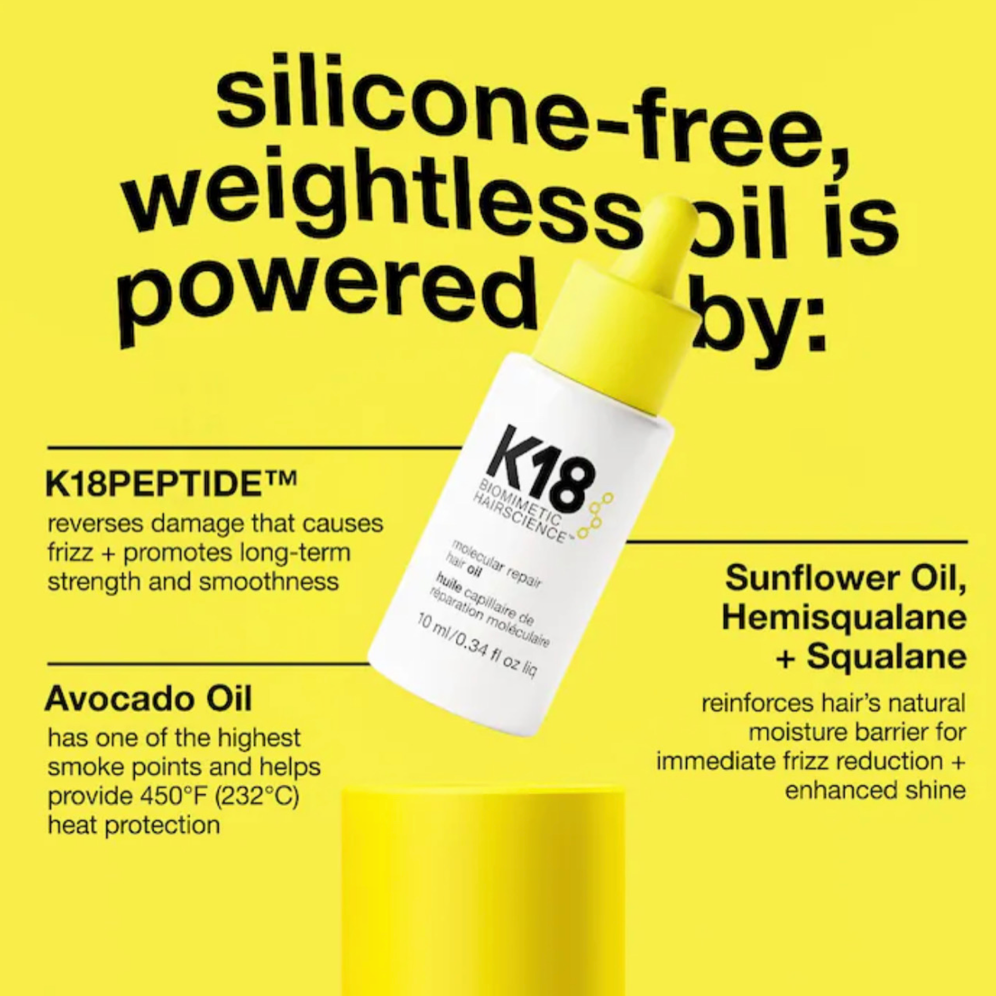 Масло для волосся K18 Biomimetic Hairscience Molecular Repair Hair Oil