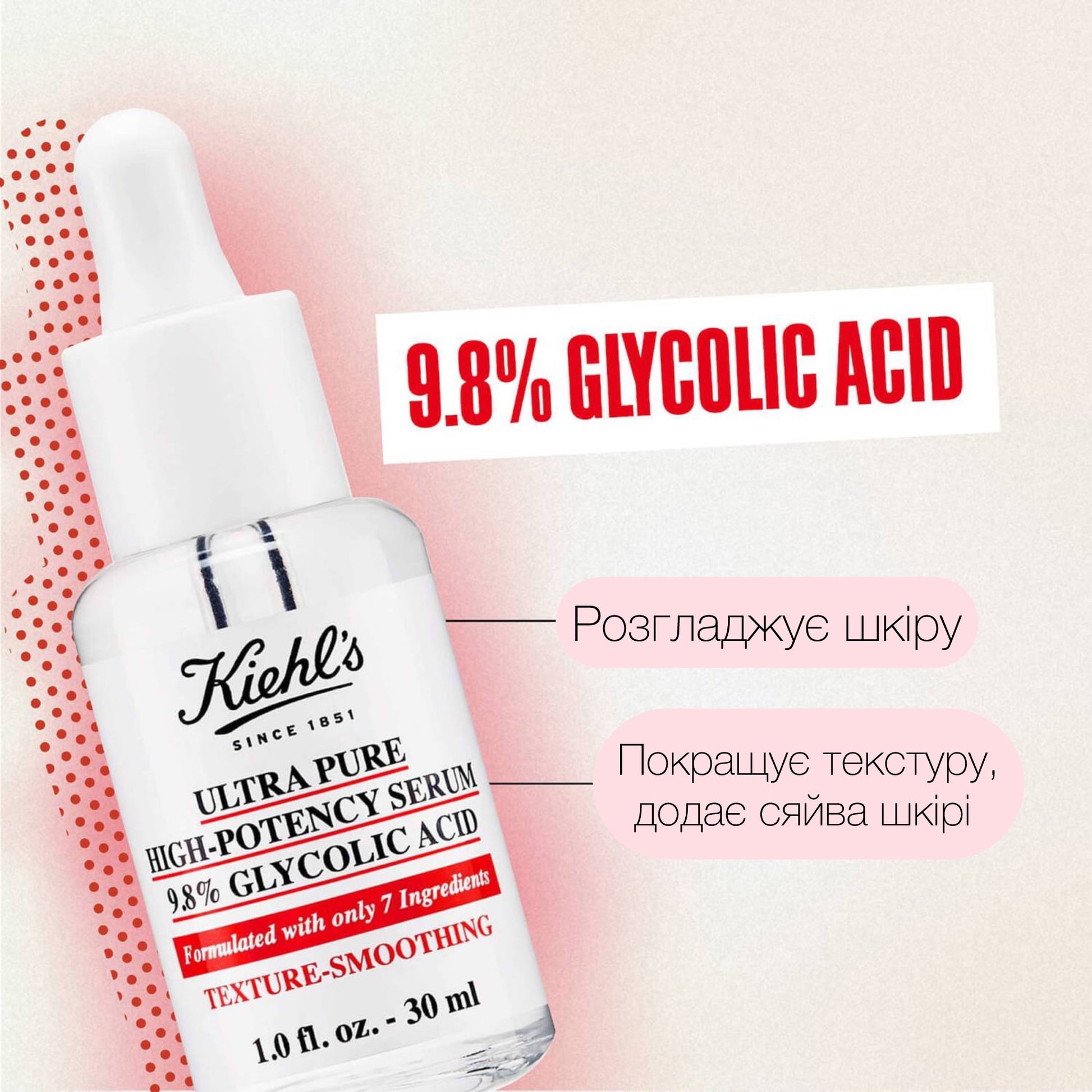 Сироватка Kiehl's Ultra Pure High-potency 9.8% Glycolic Acid Serum