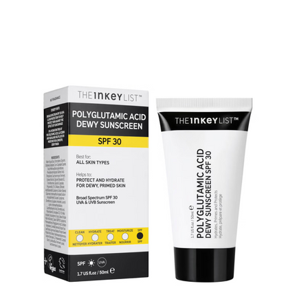 Сонцезахисний крем The INKEY List Polyglutamic Acid Dewy Sunscreen SPF30