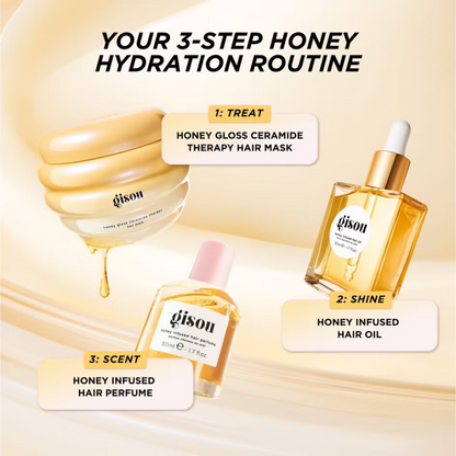 Інтенсивна маска для зволоженого сяючого волосся Gisou Honey Gloss Ceramide Therapy Hair Mask